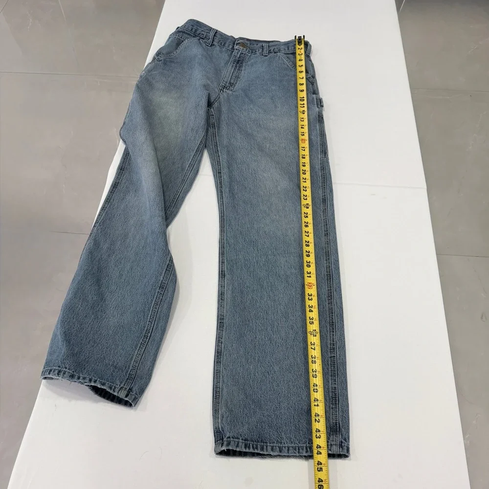 Carhartt Carpenter Jeans Mens 32x34 Blue Good Utility Workwear Denim B11 DST